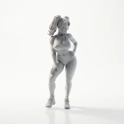 Mô hình tượng nữ vận động viên tập Gym 3D có thể in được