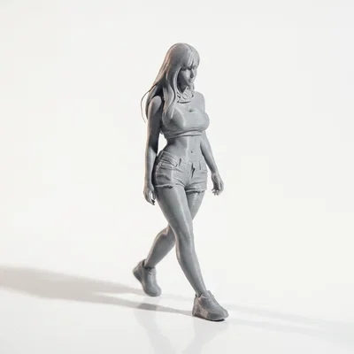Mô hình tượng nữ thể thao đang bước đi - 3D Printable