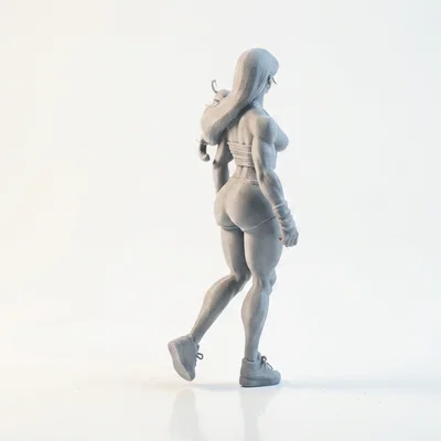 Mô hình 3D in được - Tượng nữ vận động viên đang bước đi