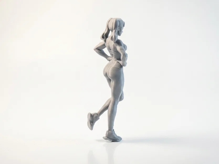Mô hình 3D cô nàng vận động viên cột tóc đuôi ngựa in được - Image 3