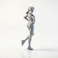 Mô hình 3D cô nàng vận động viên cột tóc đuôi ngựa in được - Thumbnail 3