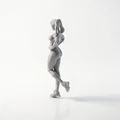 Mô hình 3D cô nàng vận động viên cột tóc đuôi ngựa in được - Thumbnail 4