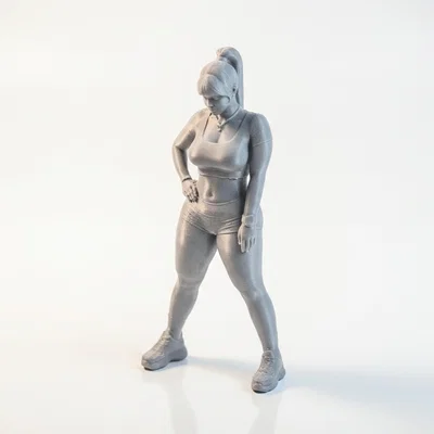 Mô hình 3D cô nàng vận động viên Fitness Girl