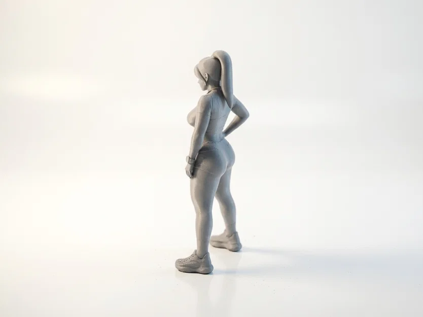 Mô hình 3D cô nàng vận động viên Fitness Girl - Image 4