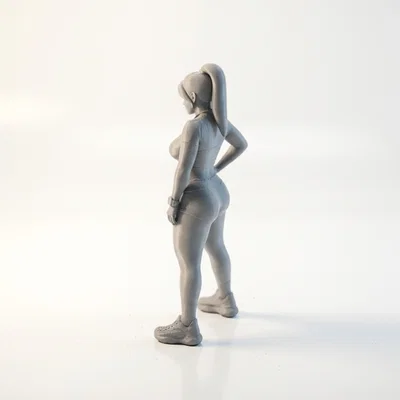 Mô hình 3D cô nàng vận động viên Fitness Girl