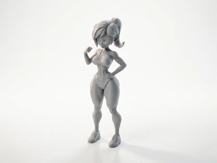 Mô hình 3D Nữ Vận Động Viên Cơ Bắp (Flexing Lady Athletic Figure) - Image 1