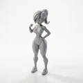 Mô hình 3D Nữ Vận Động Viên Cơ Bắp (Flexing Lady Athletic Figure) - Thumbnail 1