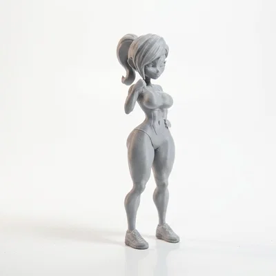 Mô hình 3D Nữ Vận Động Viên Cơ Bắp (Flexing Lady Athletic Figure)