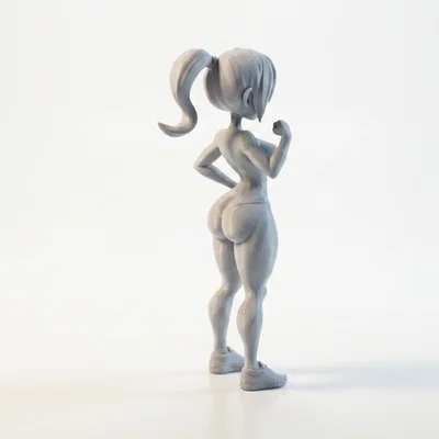 Mô hình 3D Nữ Vận Động Viên Cơ Bắp (Flexing Lady Athletic Figure)