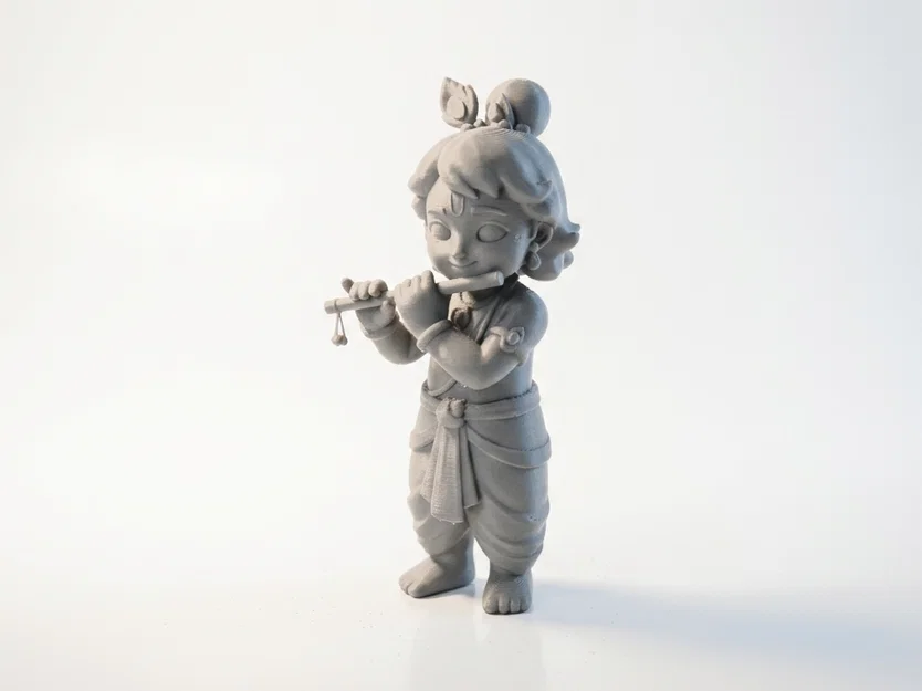 Mô hình cô gái thổi sáo 3D - Tượng nghệ thuật âm nhạc - Image 1