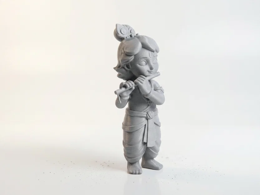 Mô hình cô gái thổi sáo 3D - Tượng nghệ thuật âm nhạc - Image 2