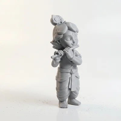 Mô hình cô gái thổi sáo 3D - Tượng nghệ thuật âm nhạc
