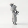 Mô hình cô gái thổi sáo 3D - Tượng nghệ thuật âm nhạc - Thumbnail 3