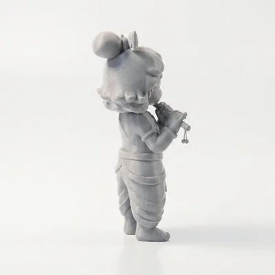 Mô hình cô gái thổi sáo 3D - Tượng nghệ thuật âm nhạc