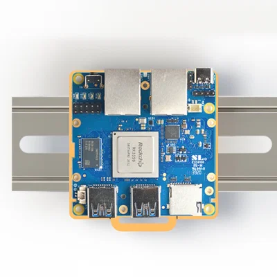 Đế gắn FriendlyElec NanoPi R4S lên thanh DIN rail 35mm