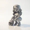 Mô hình 3D cô gái chơi bóng bầu dục - Tượng nữ vận động viên thể thao - Thumbnail 1