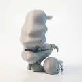 Mô hình 3D cô gái chơi bóng bầu dục - Tượng nữ vận động viên thể thao - Thumbnail 3