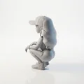 Mô hình 3D cô gái chơi bóng bầu dục - Tượng nữ vận động viên thể thao - Thumbnail 4