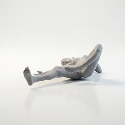 Mô hình tượng nữ võ sĩ tung cú đá bay (Flying Kick) - File in 3D