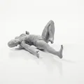 Mô hình tượng nữ võ sĩ tung cú đá bay (Flying Kick) - File in 3D - Thumbnail 3