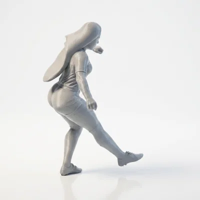 Mô hình 3D nữ vận động viên bóng đá đầy năng động