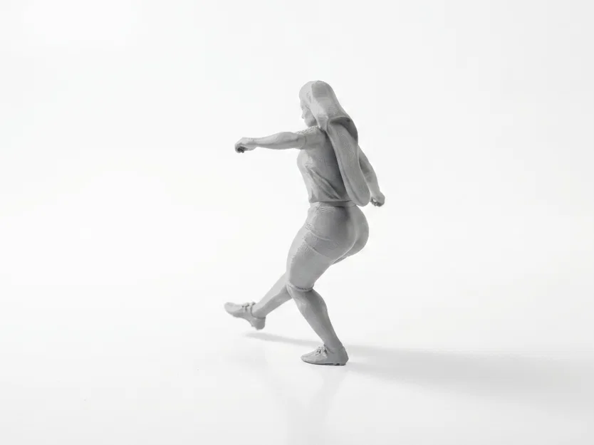 Mô hình 3D nữ vận động viên bóng đá đầy năng động - Image 4
