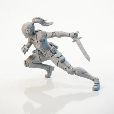 Mô hình Nữ Chiến Binh Tương Lai In 3D