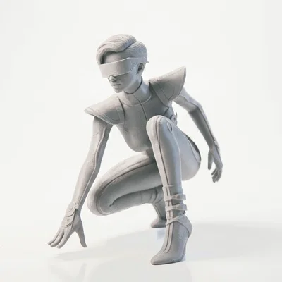 Mô hình tượng nữ Sci-Fi tương lai - File 3D printable