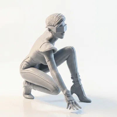 Mô hình tượng nữ Sci-Fi tương lai - File 3D printable