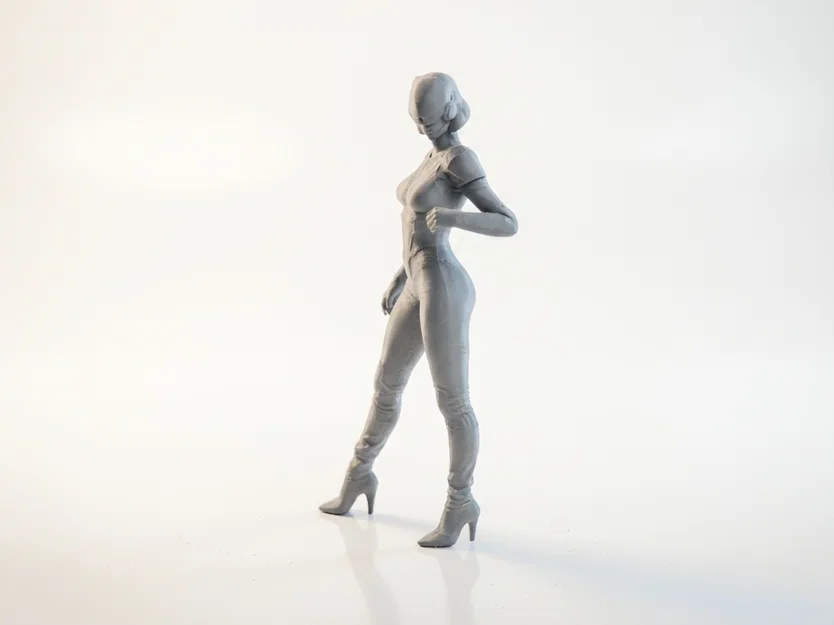 Mô hình nhân vật nữ tương lai (Futuristic Lady) - Tệp STL in 3D Sci-Fi - Image 1