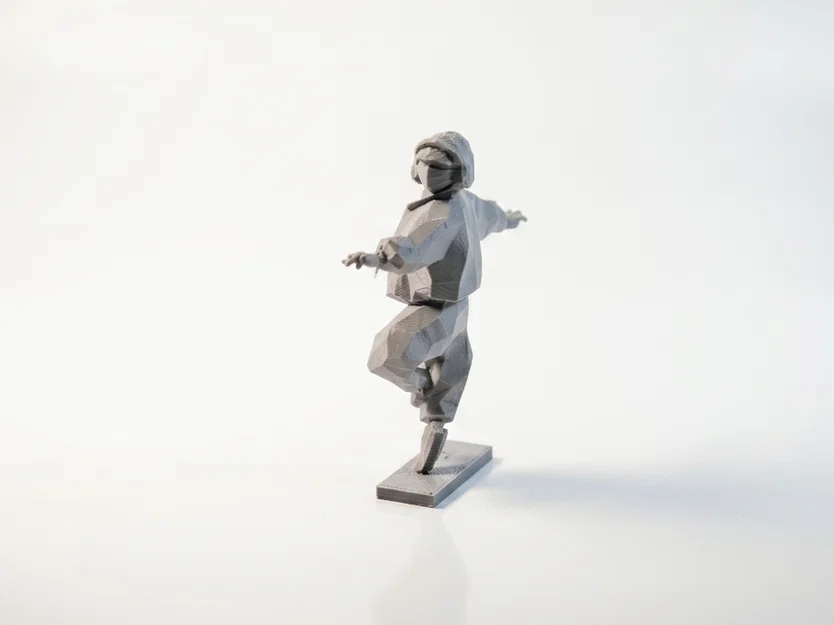 Mô hình tượng nữ vũ công Hip hop phong cách hình học 3D - Image 4