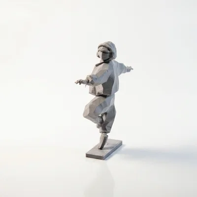 Mô hình tượng nữ vũ công Hip hop phong cách hình học 3D