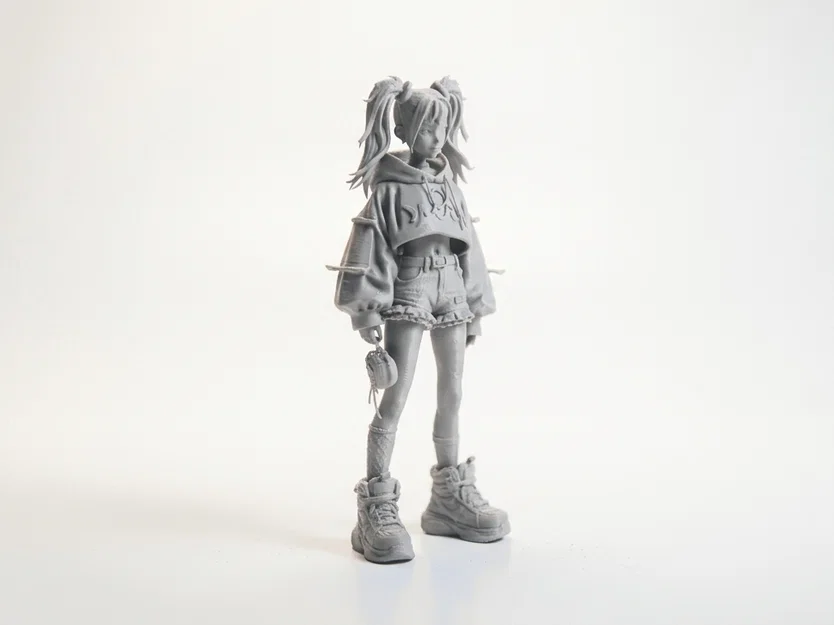 Mô hình Gamer Girl - Nhân vật nữ 3D có thể in ấn - Image 2