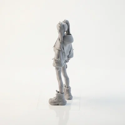 Mô hình Gamer Girl - Nhân vật nữ 3D có thể in ấn
