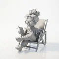 Mô hình 3D cô gái đọc sách - Tượng nhân vật nữ để bàn - Thumbnail 1
