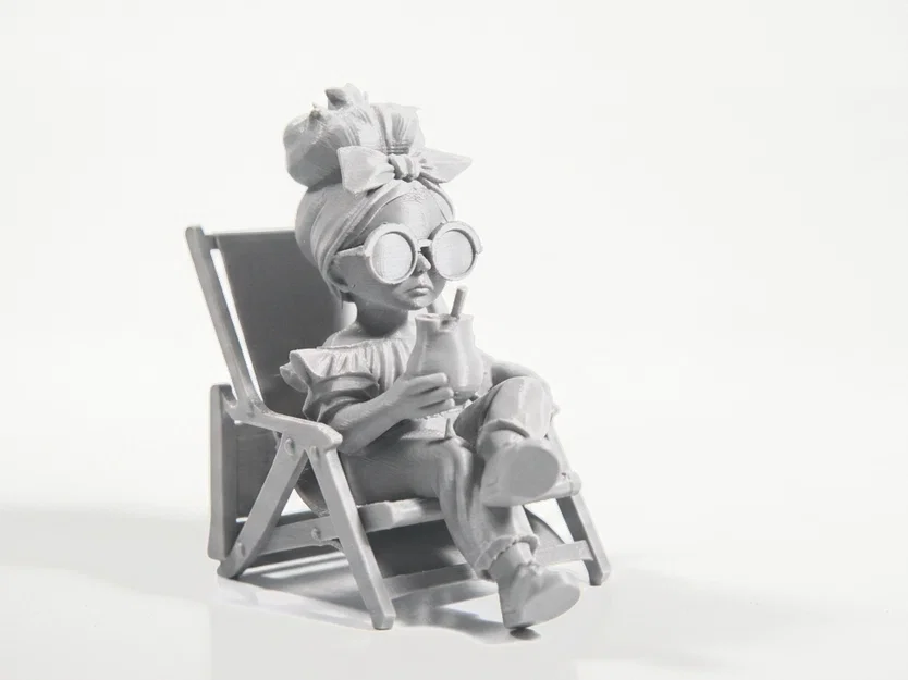 Mô hình 3D cô gái đọc sách - Tượng nhân vật nữ để bàn - Image 2