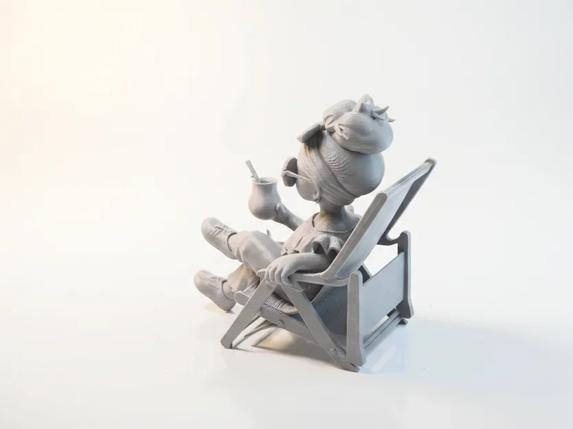 Mô hình 3D cô gái đọc sách - Tượng nhân vật nữ để bàn - Image 4
