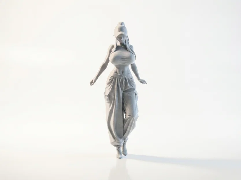 Mô hình tượng nữ nhân vật đội mũ - Tệp 3D Printable - Image 2