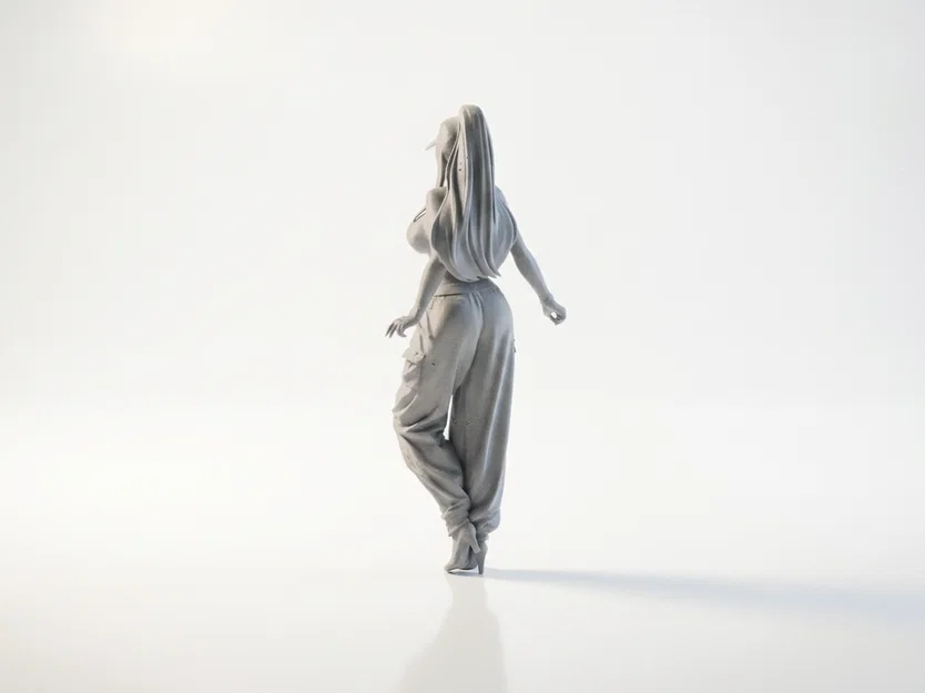 Mô hình tượng nữ nhân vật đội mũ - Tệp 3D Printable - Image 4