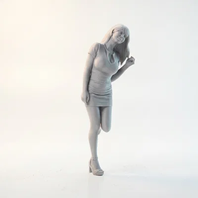 Mô hình 3D nhân vật nữ Giddy Busty Lady sắc nét
