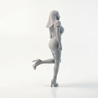 Mô hình 3D nhân vật nữ Giddy Busty Lady sắc nét