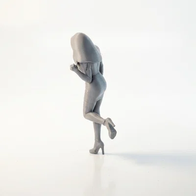 Mô hình 3D nhân vật nữ Giddy Busty Lady sắc nét