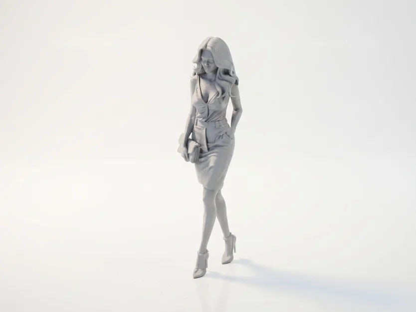 Mô hình Figurine Cô Gái Cầm Túi Thời Trang In 3D - Image 1