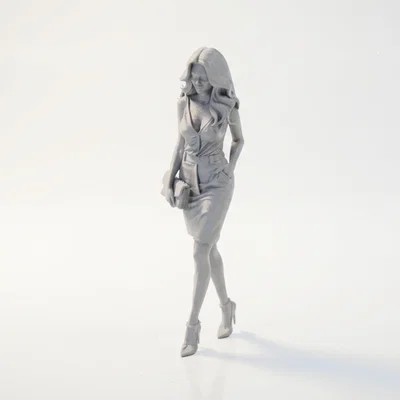 Mô hình Figurine Cô Gái Cầm Túi Thời Trang In 3D
