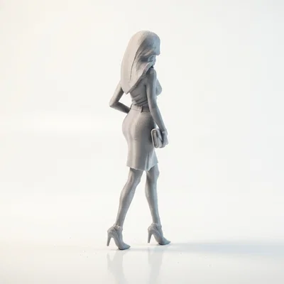 Mô hình Figurine Cô Gái Cầm Túi Thời Trang In 3D