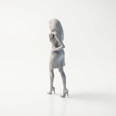 Mô hình Figurine Cô Gái Cầm Túi Thời Trang In 3D