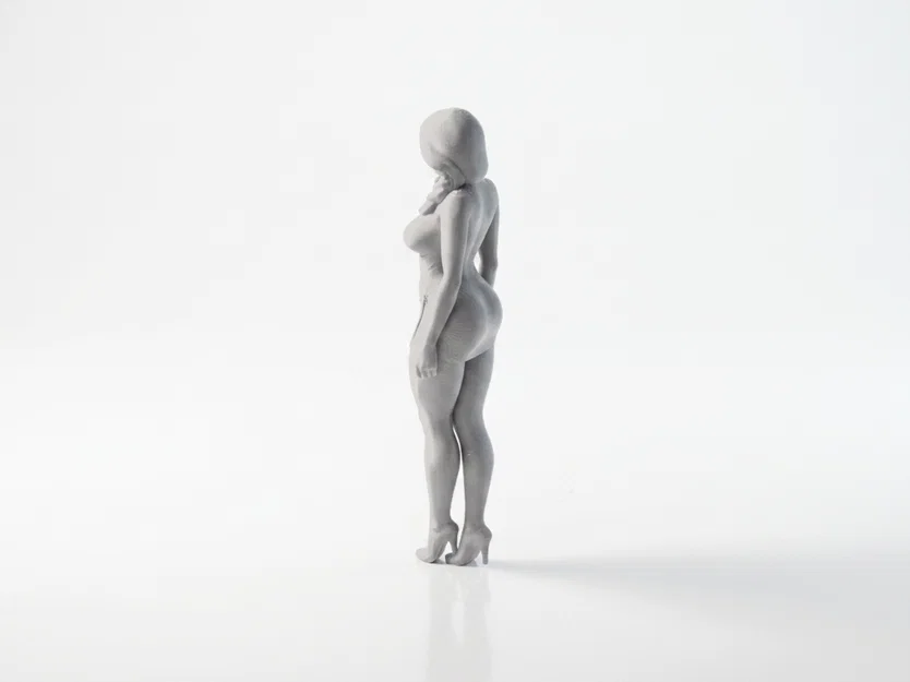 Mô hình 3D nhân vật nữ đeo kính - Tượng trang trí nghệ thuật - Image 4