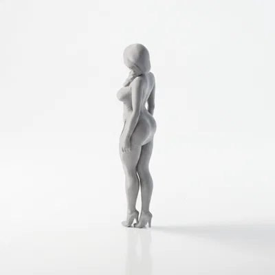Mô hình 3D nhân vật nữ đeo kính - Tượng trang trí nghệ thuật