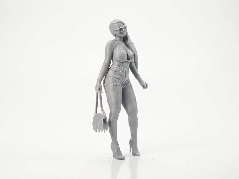 Mô hình 3D Quý Cô Đeo Kính Cầm Túi Xách (File in 3D) - Image 2