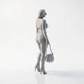 Mô hình 3D Quý Cô Đeo Kính Cầm Túi Xách (File in 3D) - Thumbnail 3